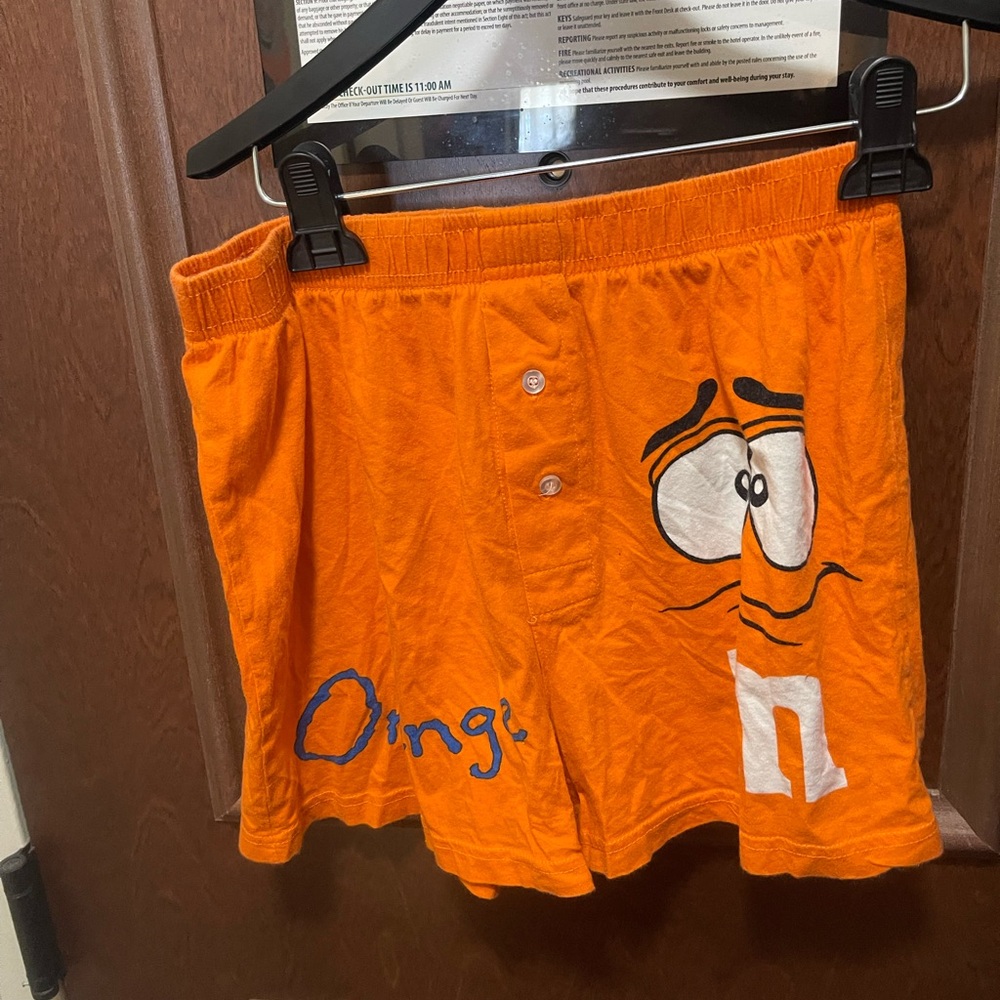 M&M'S Bright Orange Lounge Shorts Size Medium